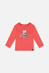 Organic Cotton Long Sleeve T-Shirt Coral Pink