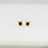 Black Cat Stud Earrings