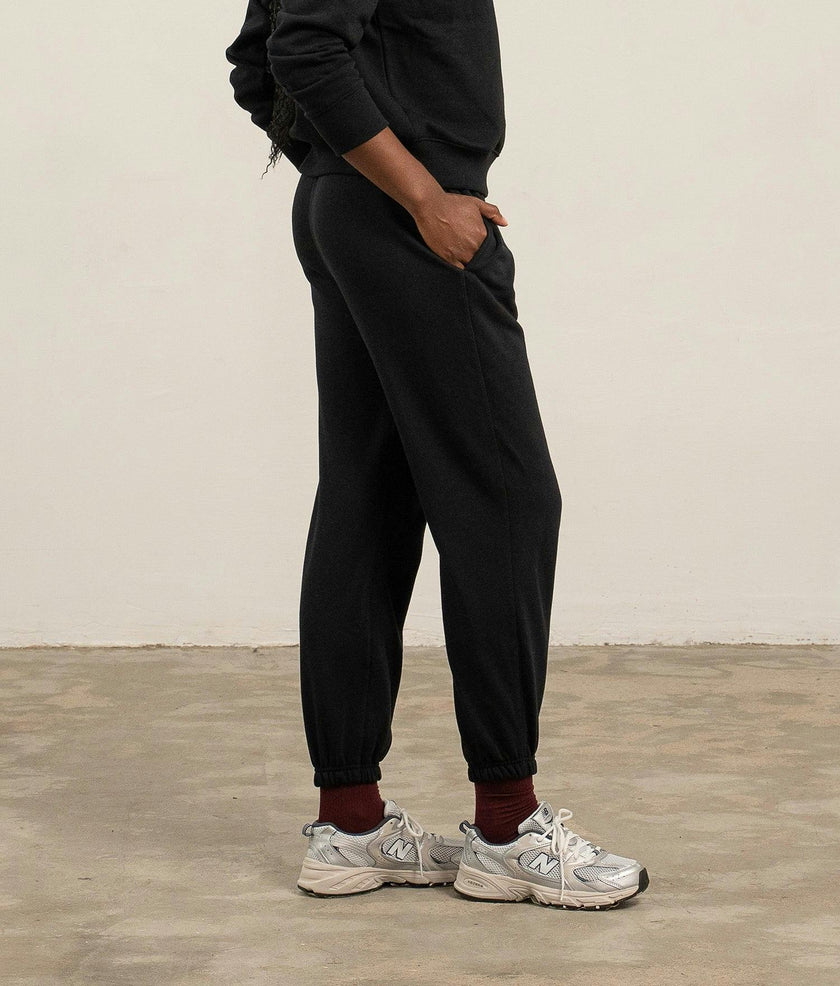 Womens Recycled Fleece Classic Sweatpant - Recycled Fleece - Black