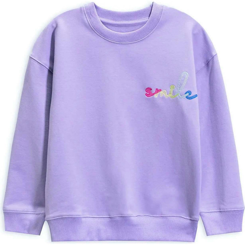 Smile Embroidered Sweatshirt