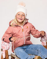 Kids Knit Winter Hat with Faux Fur Pom