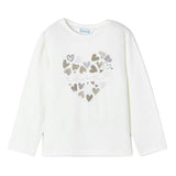 Ivory Kids Heart Applique T-Shirt