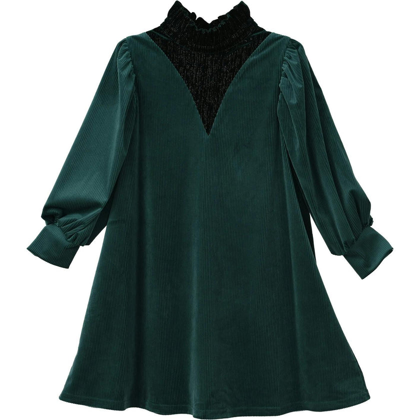 Mila dress (sacramento-green velvet)