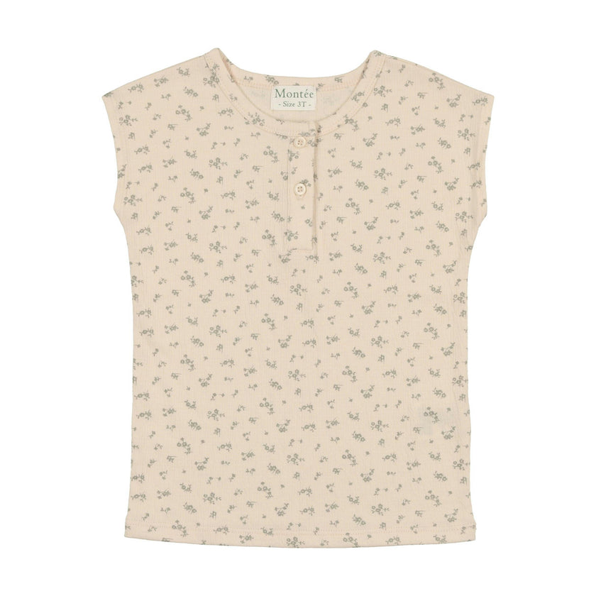 Girls Printed Gauze Short Sleeve Shirt