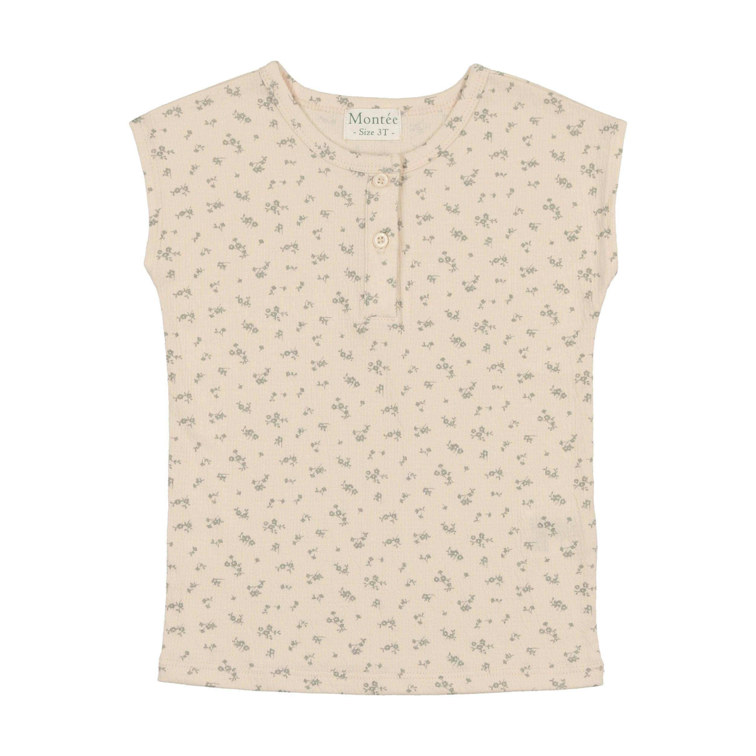 Girls Printed Gauze Short Sleeve Shirt