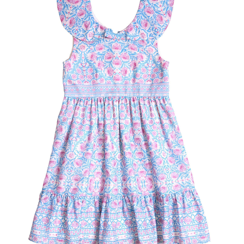Mini Samara Dress in Thistle Flower Mosaic Florise