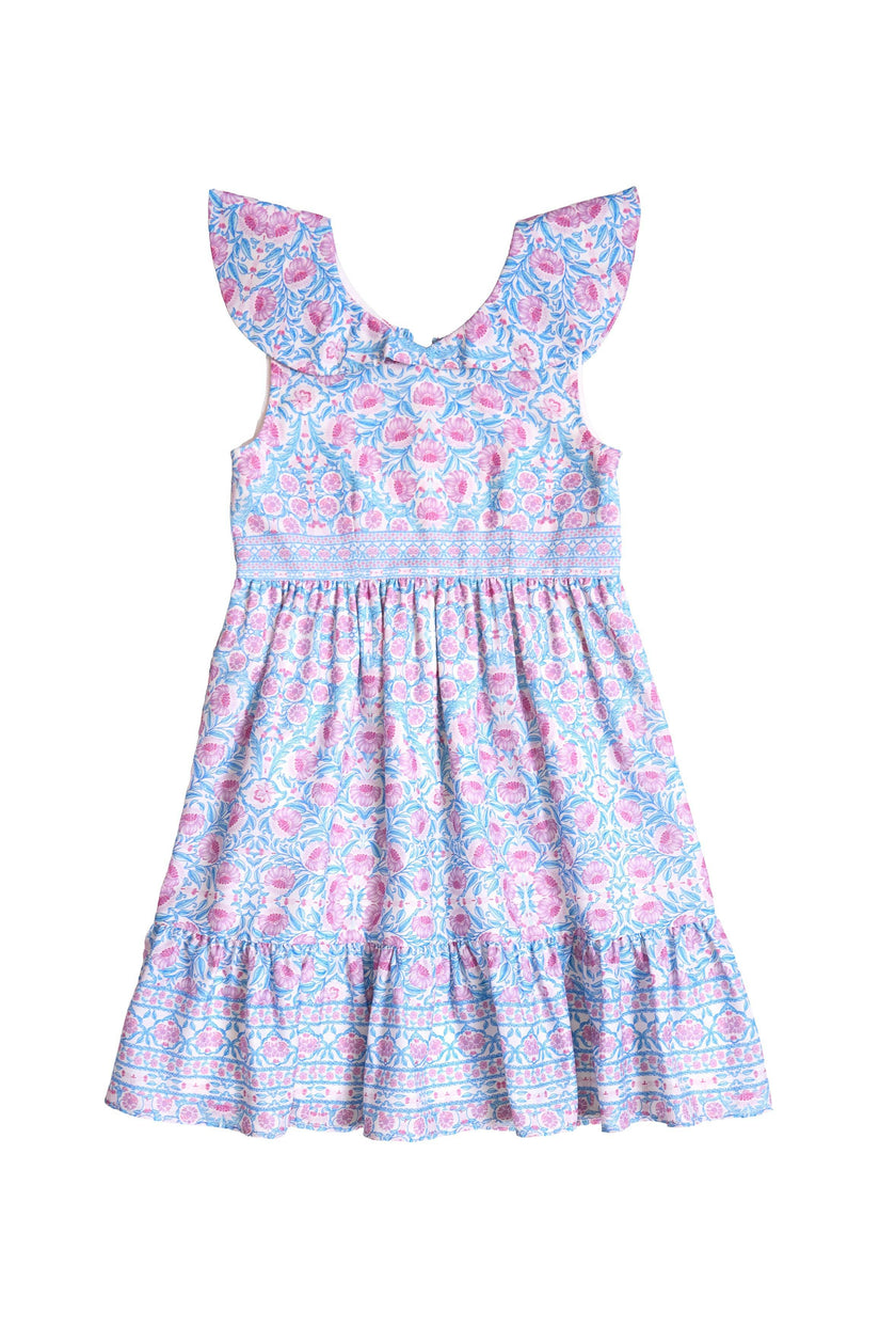 Mini Samara Dress in Thistle Flower Mosaic Florise
