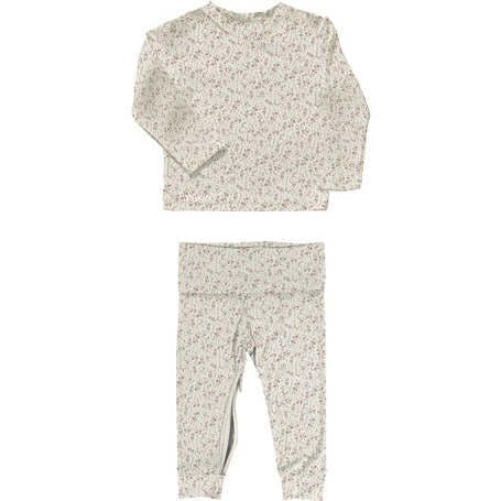 Footie Pajama Two-Piece, Florals