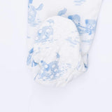 Puppy Toile Blue - 2 Way Zipper Footie