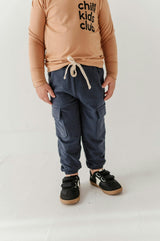 Boys Cargo Pants in Nightfall Blue