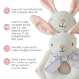 SNUGGLE + SHAKE - Baby Lovey Security Blanket Toy and Rattle Set