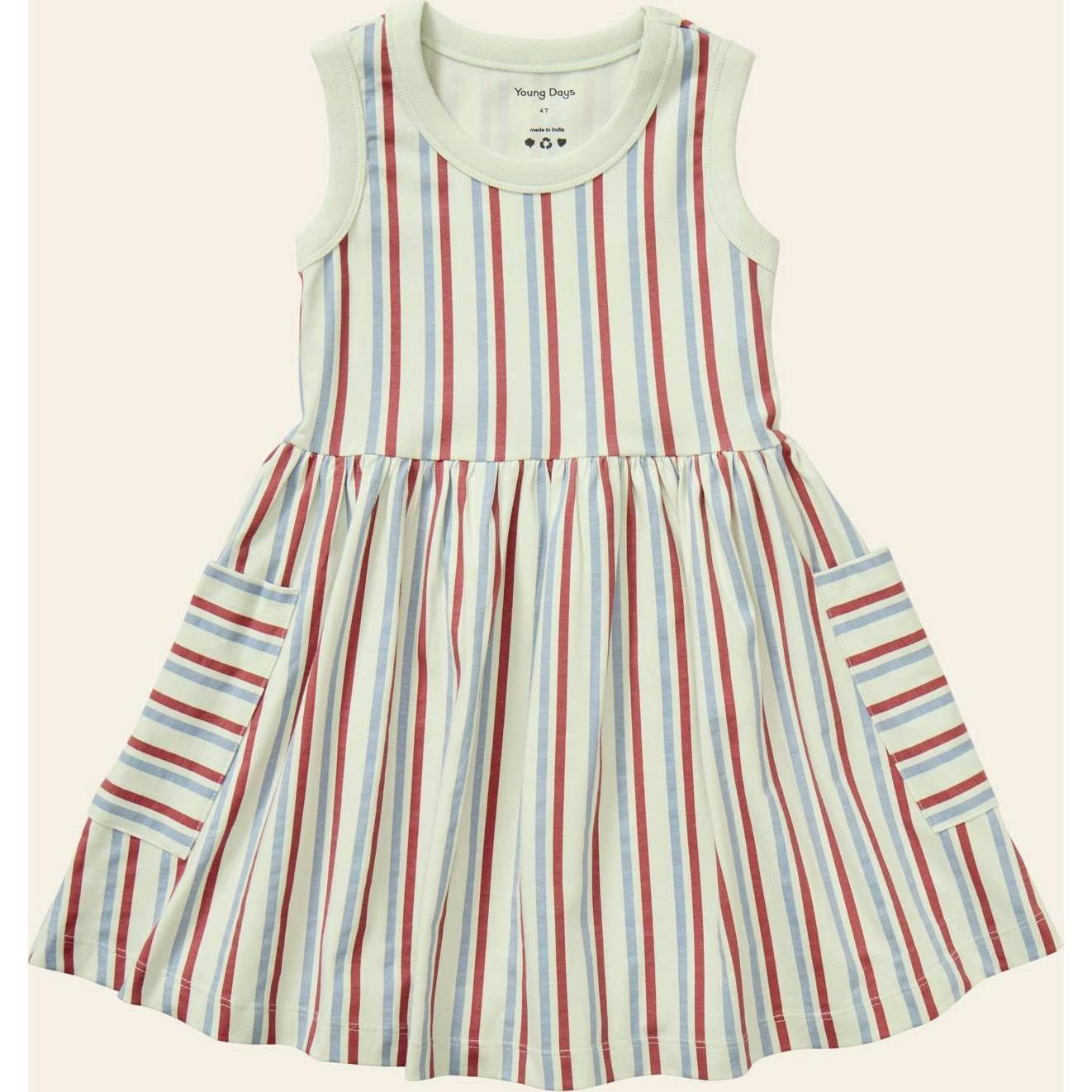 Stripe Mix Pocket Dress