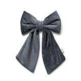 Halo Luxe Vivienne Studded Velvet Medium Hair Clip -  Gray