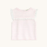 Eyelet Lace Tank in Pink Heart Stripe