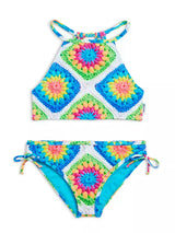 Aolani Printed Two Piece Swimsuit