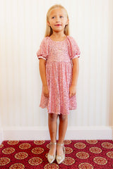 Mini Marisol Dress in Pink Sequin