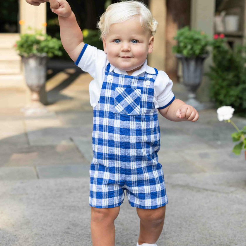 White Polo Shirt With Royal Tipping