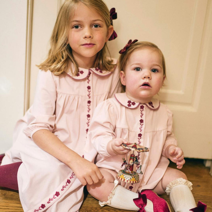 Collier Dress in Blushing Pink