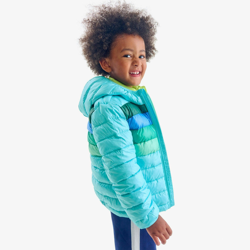 Kids lightweight puffer jacket in stripe