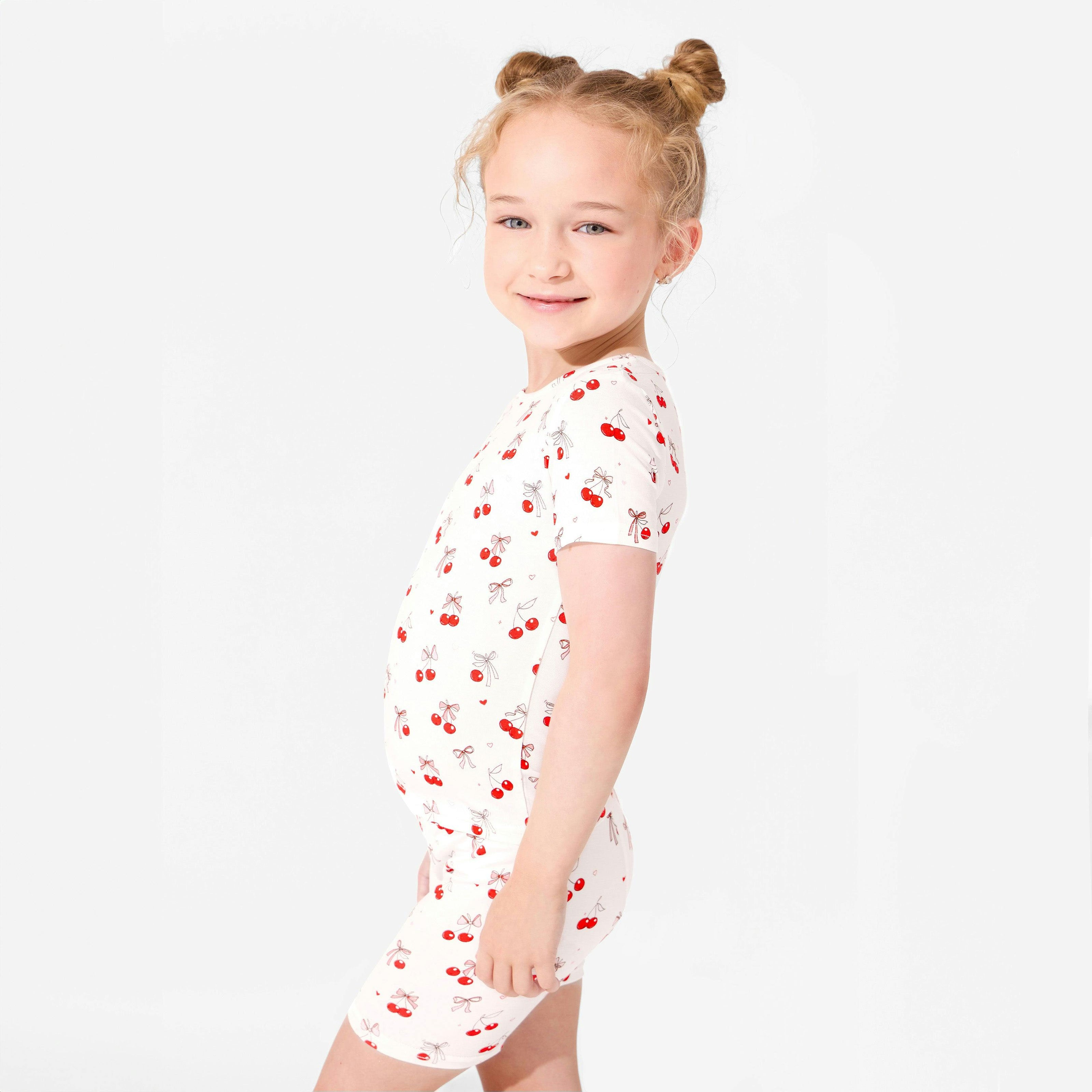 Cherry On Top Bamboo Kids Pajama Short Set
