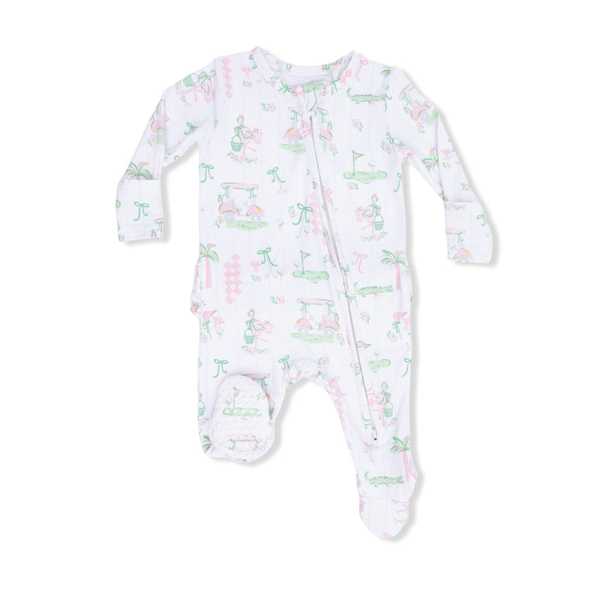 Pretty Golf - 2 Way Ruffle Back Zipper Footie