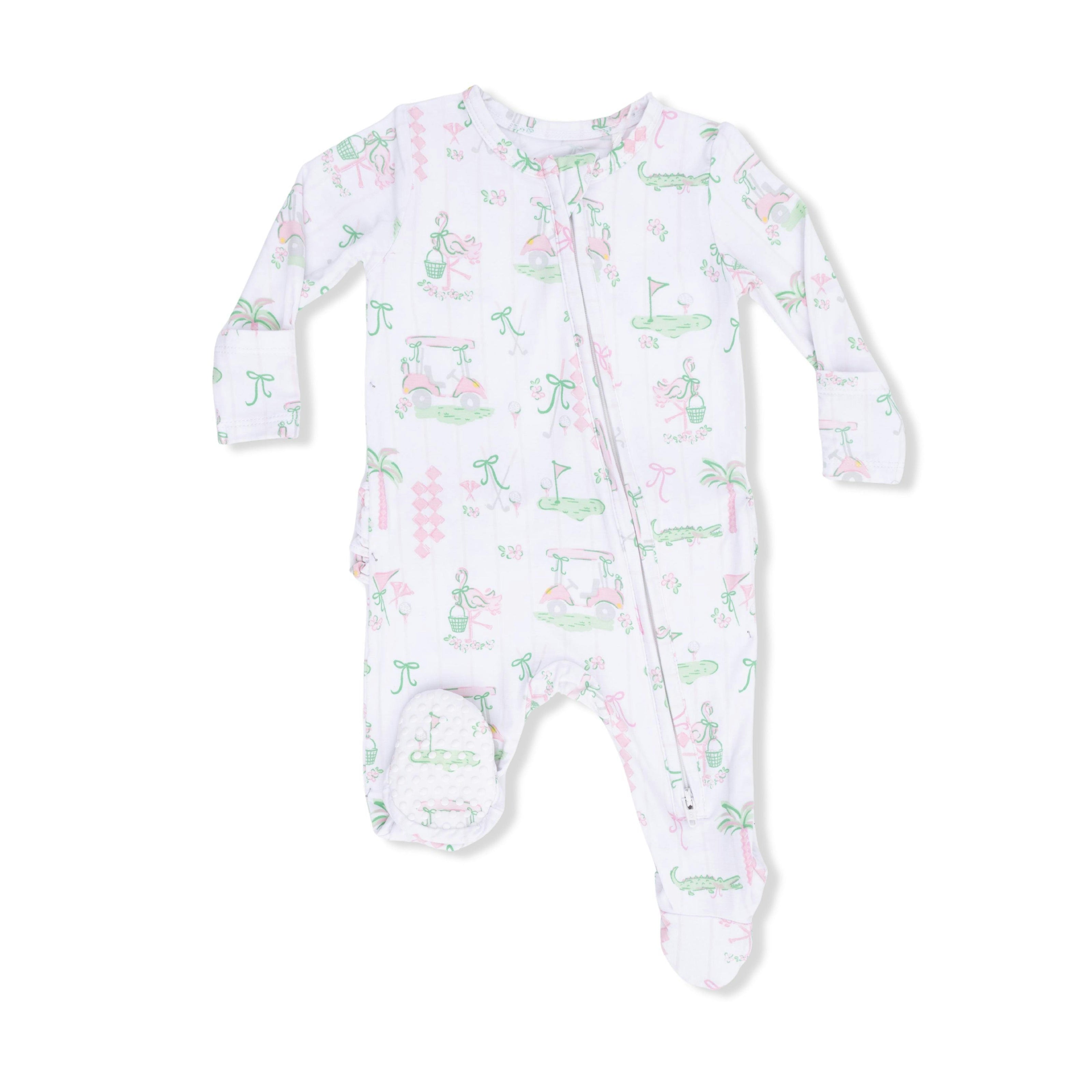 Pretty Golf - 2 Way Ruffle Back Zipper Footie