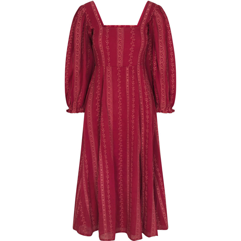 Arden Dress in Garnet