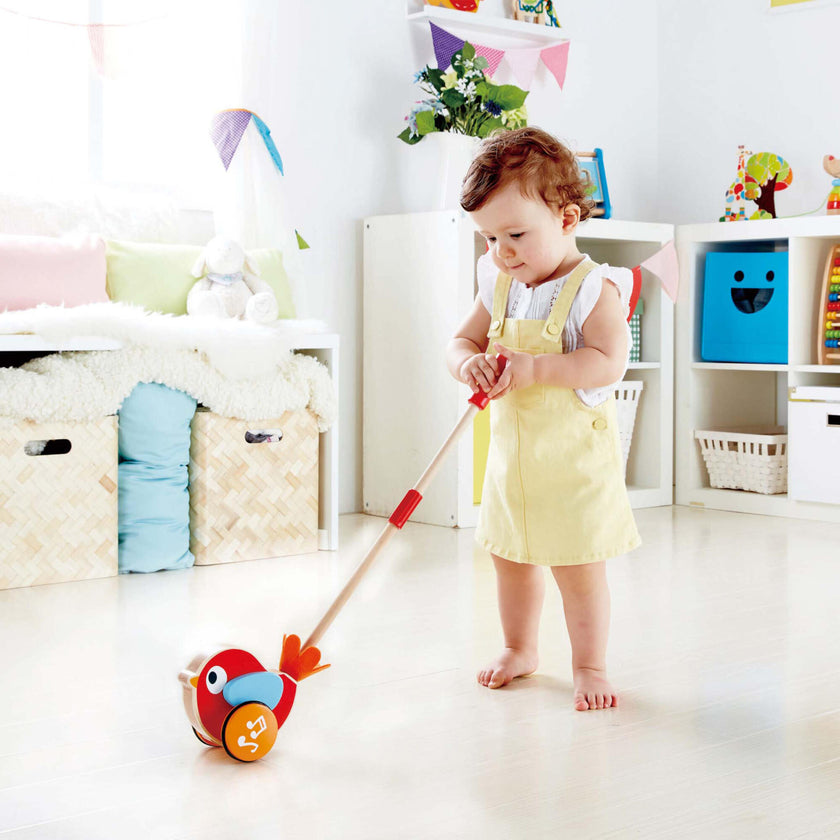 Lilly Musical Push-Along Wooden Toddler Toy