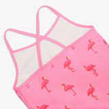Kids swimsuit in flamingos