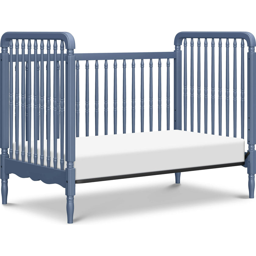 Liberty 3-in-1 Convertible Spindle Crib w/Toddler Bed Conversion Kit in Cove Blue