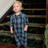 Baby Boys Easton Jumper - Blue Tartan