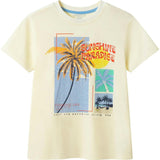 Big Kid Boys Graphic Tee | White Palm Tree