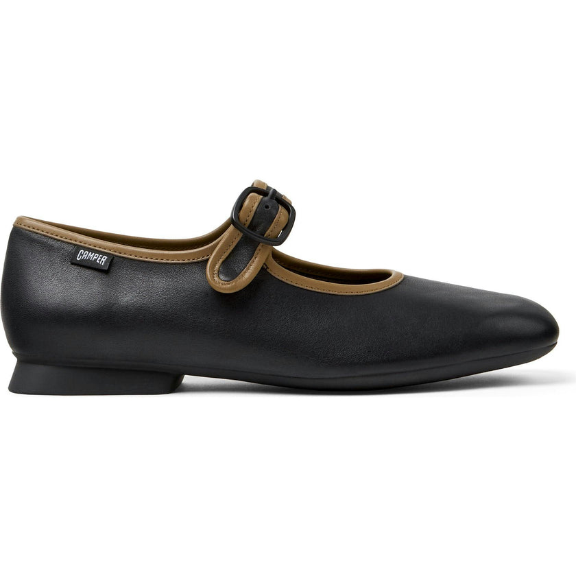 Women's Casi Myra Twins Contrast Piped Square Toes Ballerina Shoes