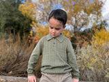 CHRISTIAN Olive Cable Polo