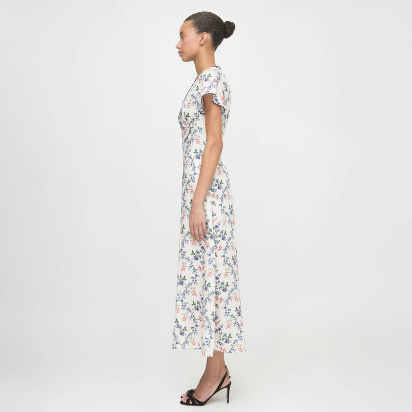 The Brie Dress - Scallop Bow Chintz Pink
