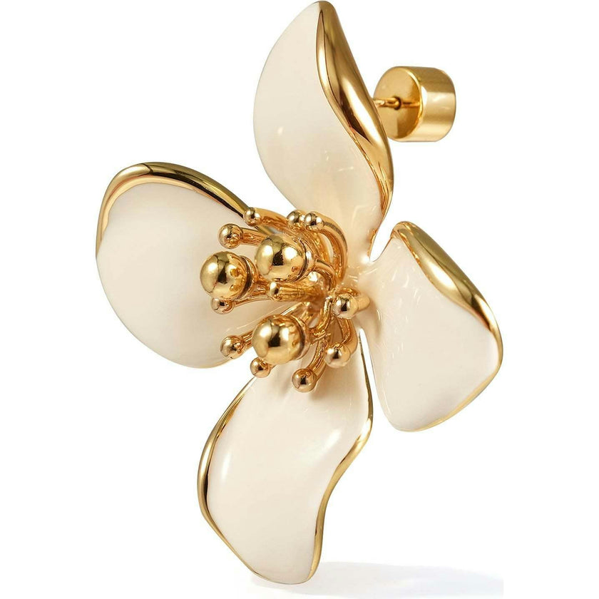 Large Iris Blossom Stud Earrings