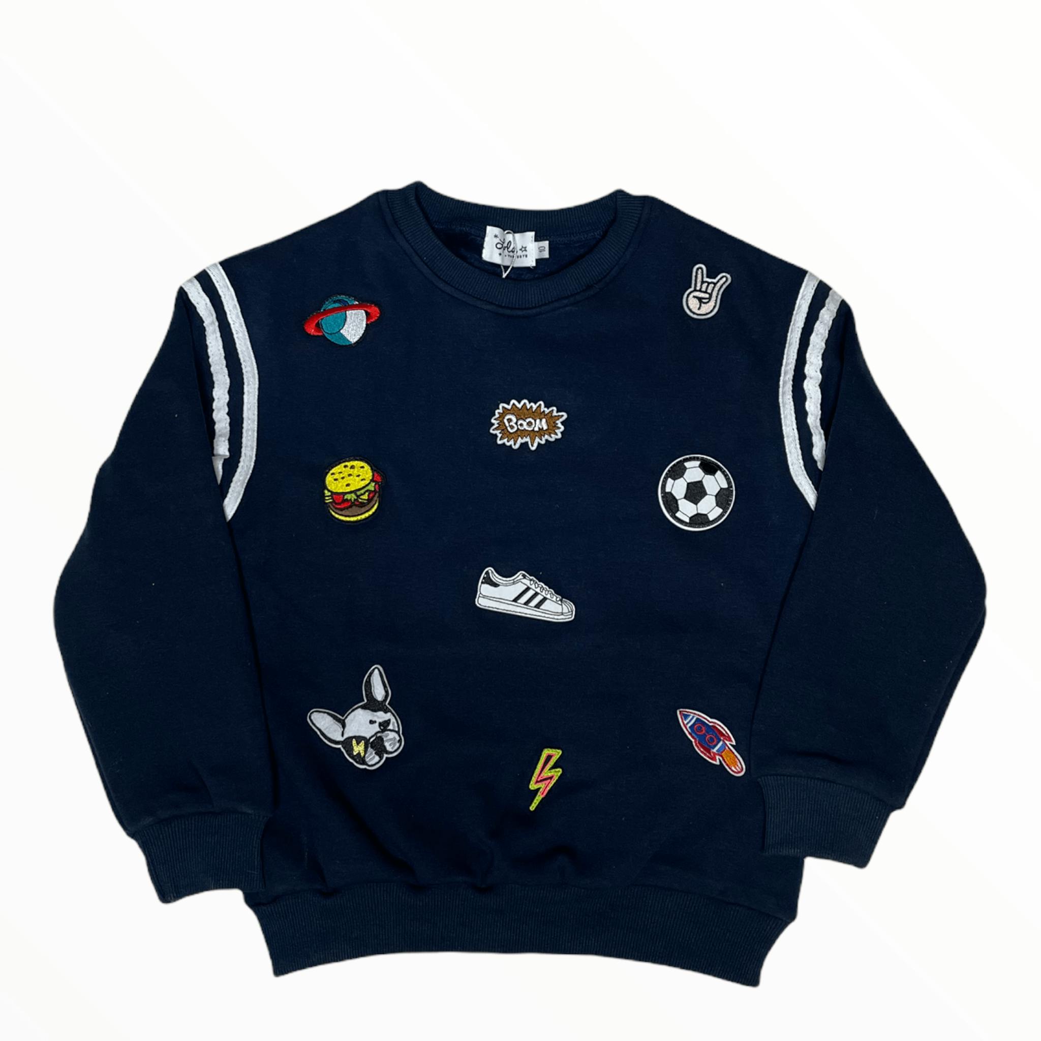 Varsity Patch Jogger Set Navy