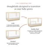 Babyletto Harlow Acrylic 3-in-1 Convertible Crib with Toddler Bed Conversion Kit