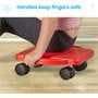 Blue Indoor Scooter Board with Safety Handles for Kids Ages 6-12