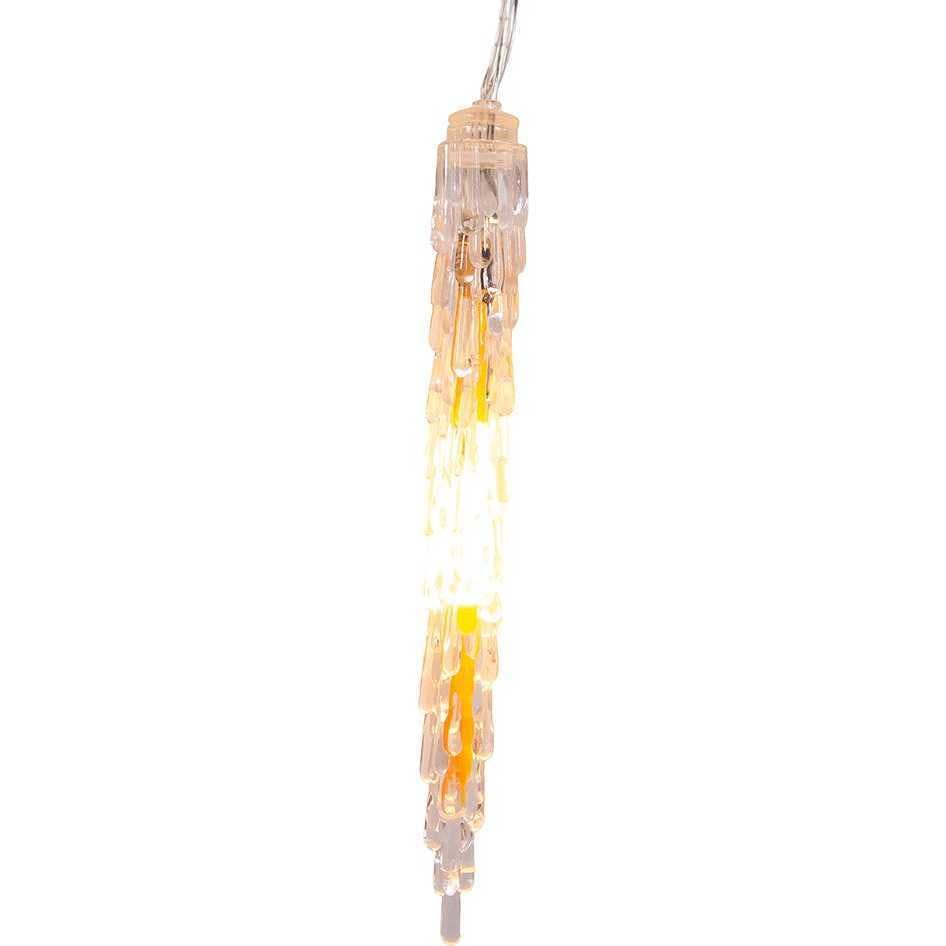 10-Light LED Warm White Icicle Light Set