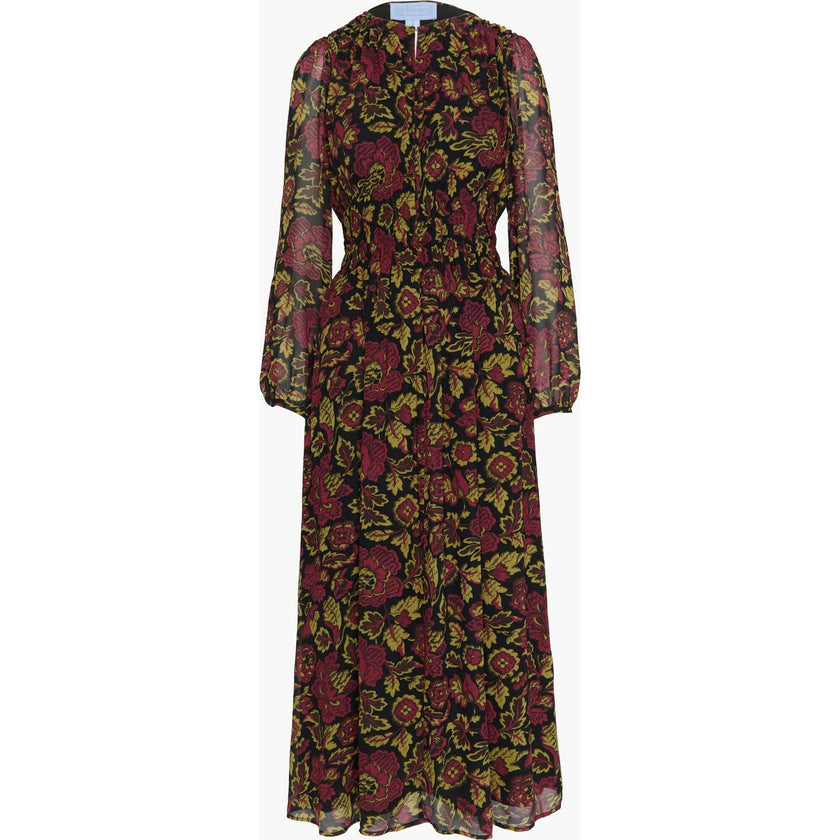 The Rosely Dress - Black Palampore Floral