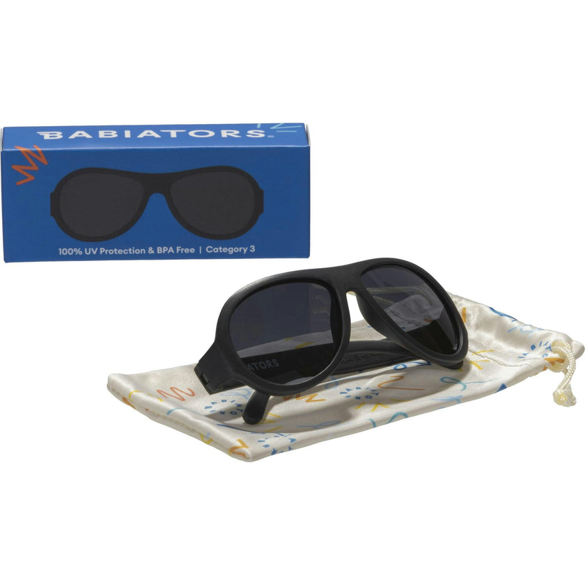 Jet Black Aviator I Smoke Lenses