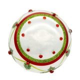 Kurt Adler 80MM Glass White, Red & Green Holly Berry Ball Ornaments, 6-Piece Box