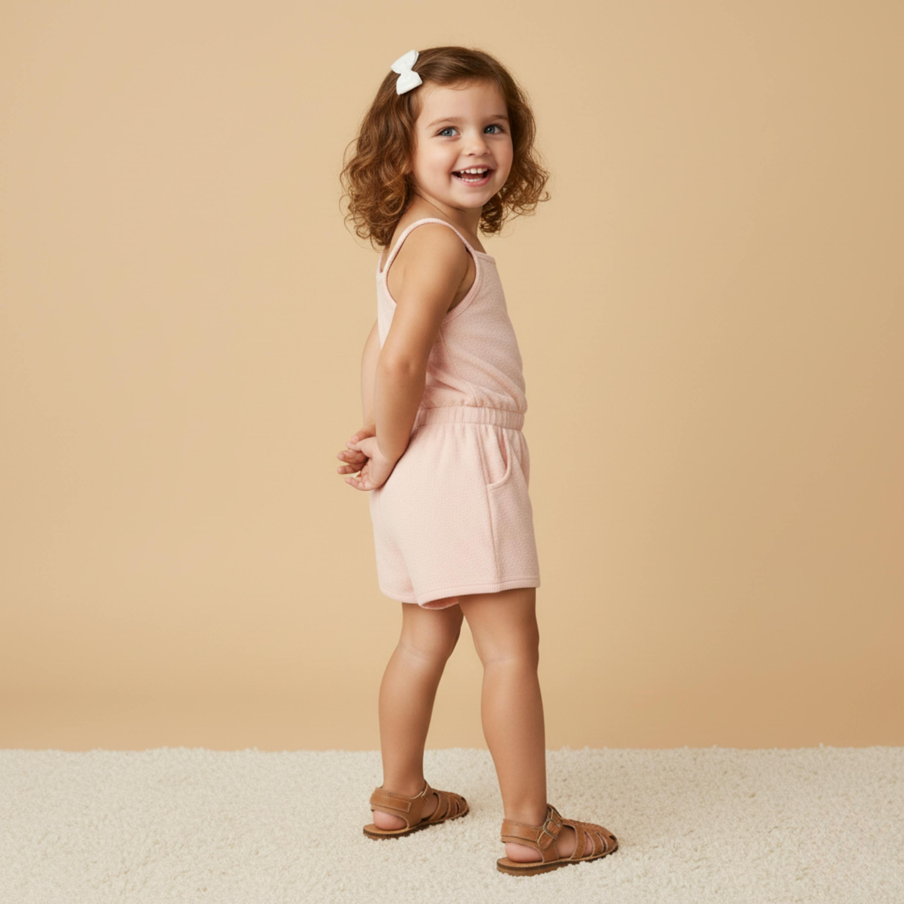 Organic Tank Romper - Blush