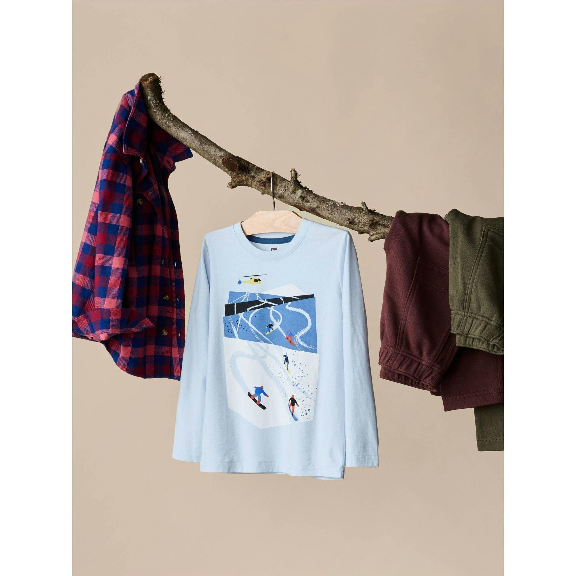 Ski Slopes Graphic Tee, Blue