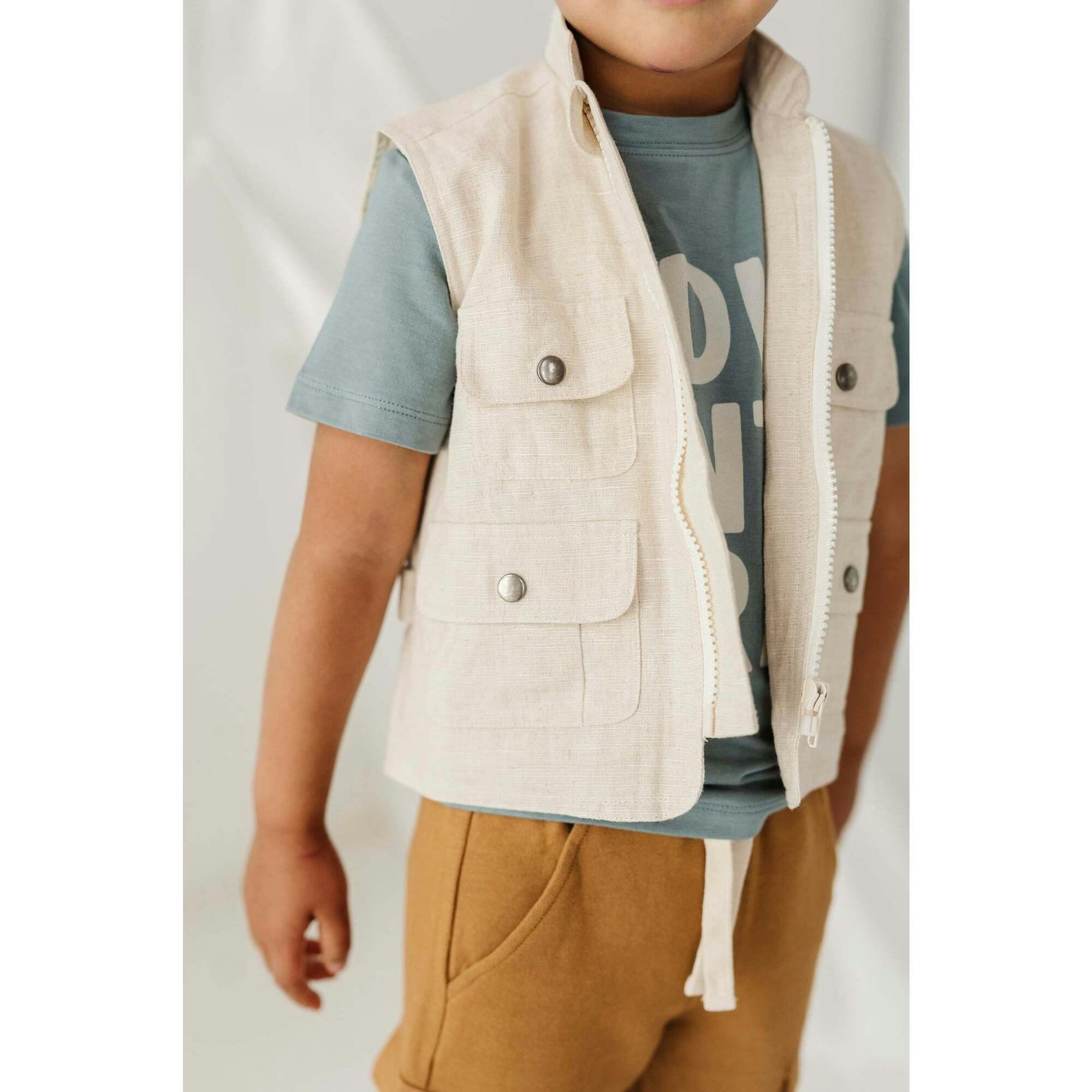 Explorer Vest Cream Linen