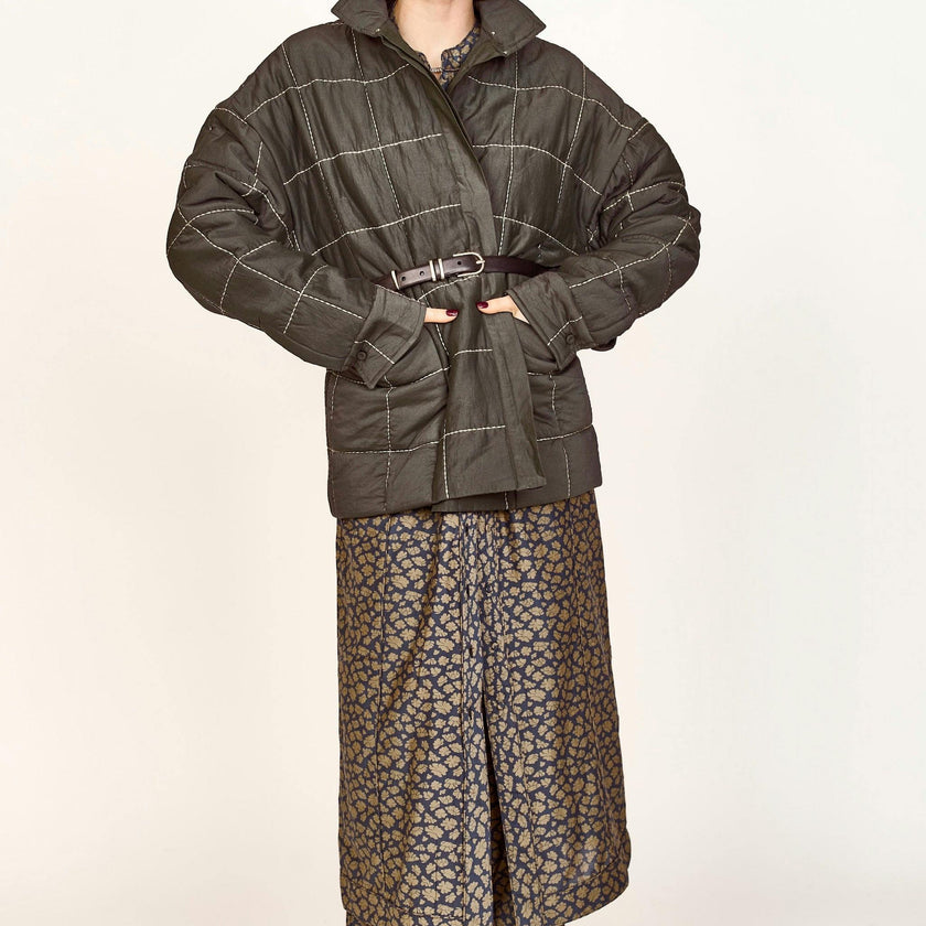 Tahoe Quilted Jacket in Black Olive