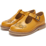 Blossom Leather T-Bar Shoe, Yellow