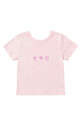 Rhinestone Hearts Short Sleeve T-Shirt