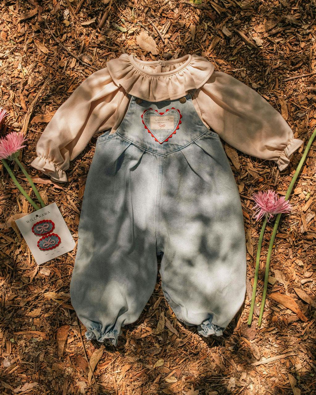 Overall Romper in Denim Darling